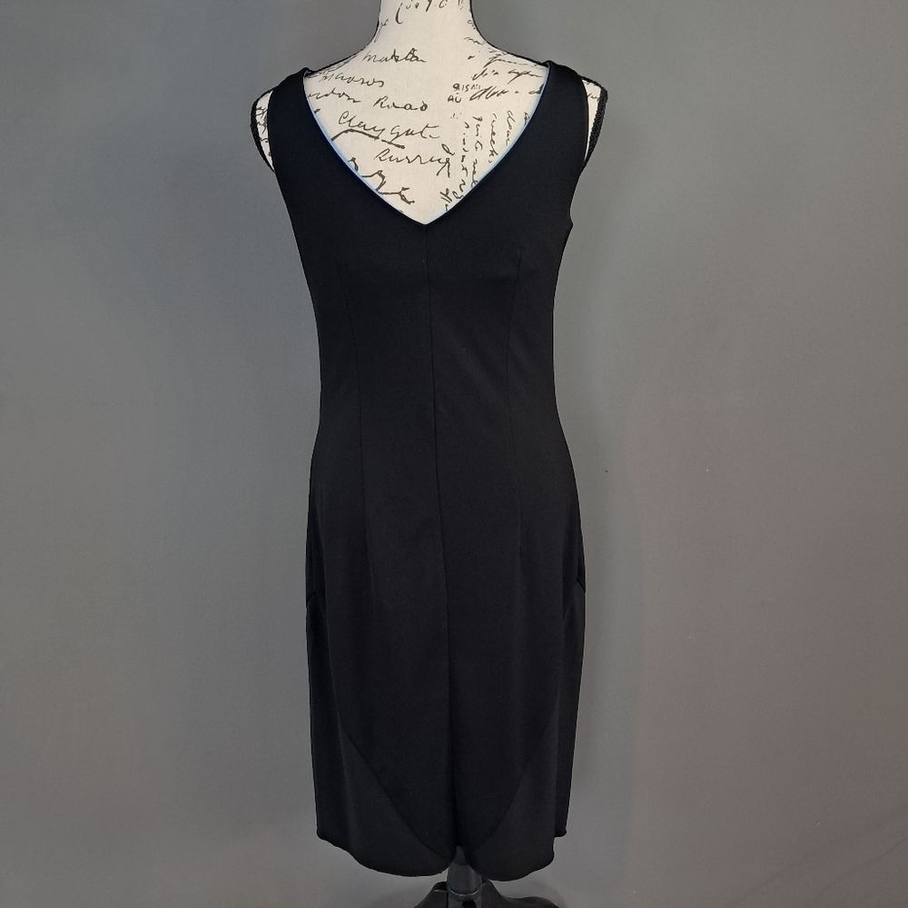 Express Womens Sheath Dress Black Cowel Neck Sleeveless Party Size 7/8 - Picture 2 of 11